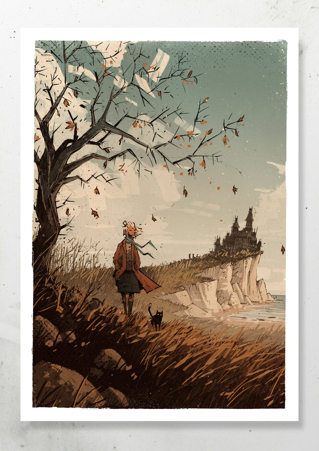THE HOUSE ON THE CLIFF PRINT