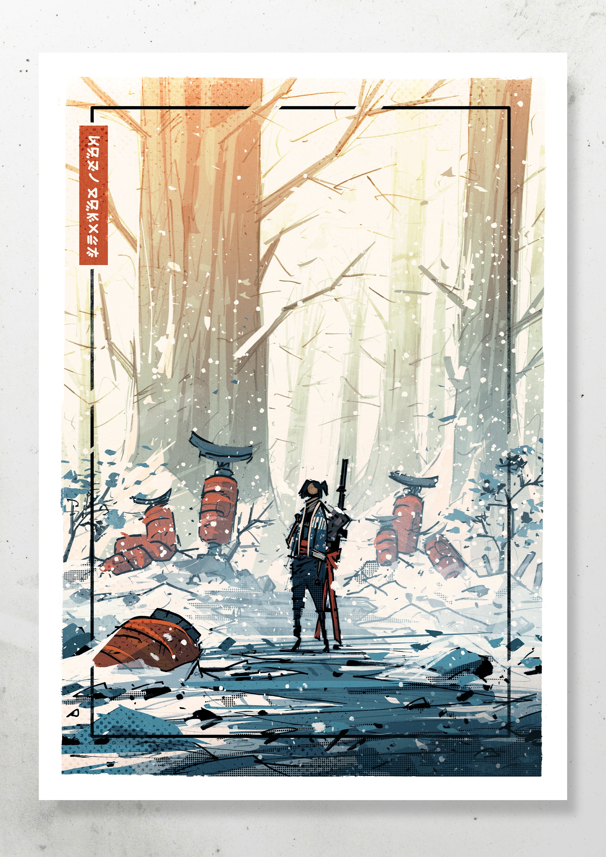 SNOW FOREST PRINT
