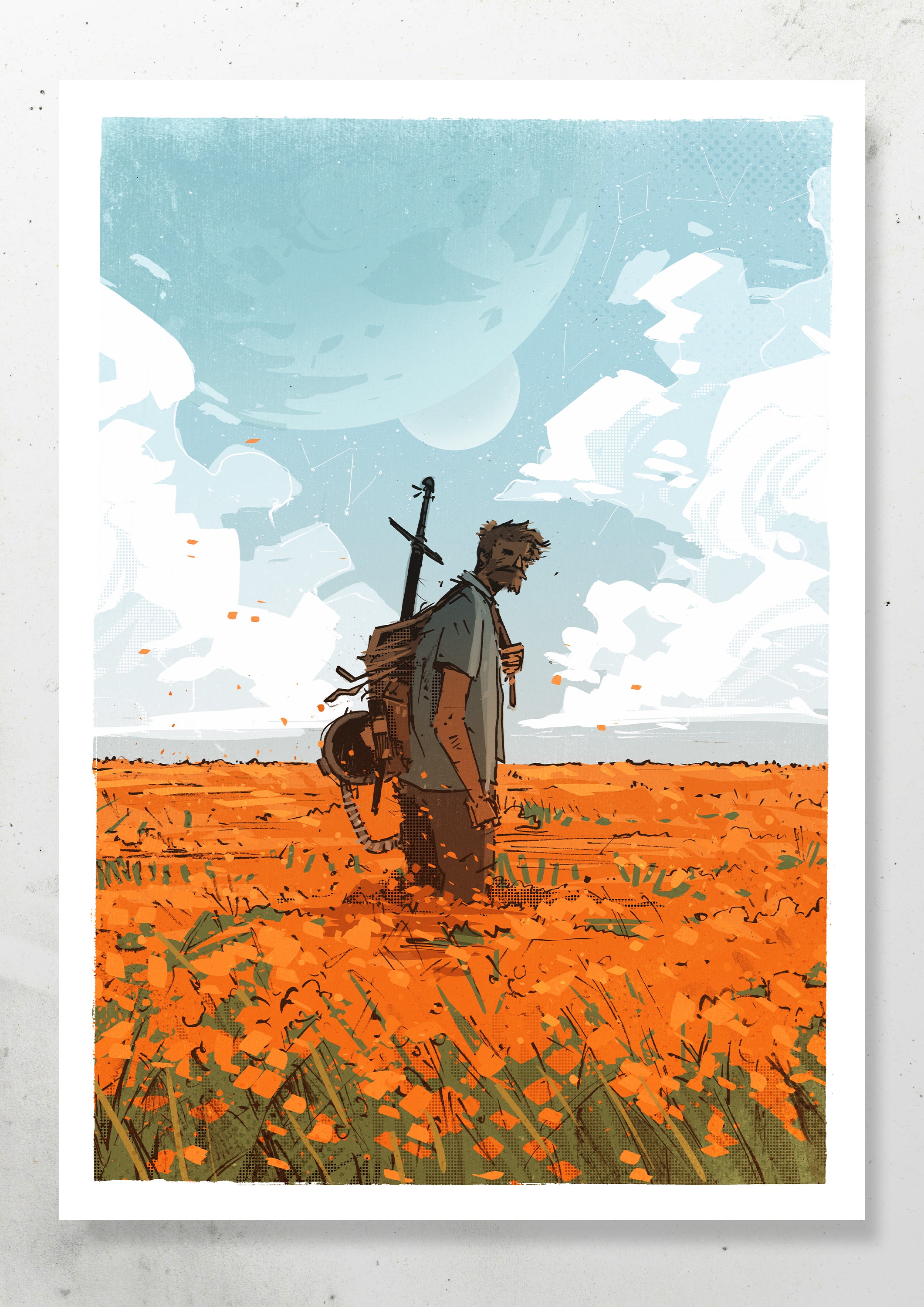 ORANGE FIELD PRINT