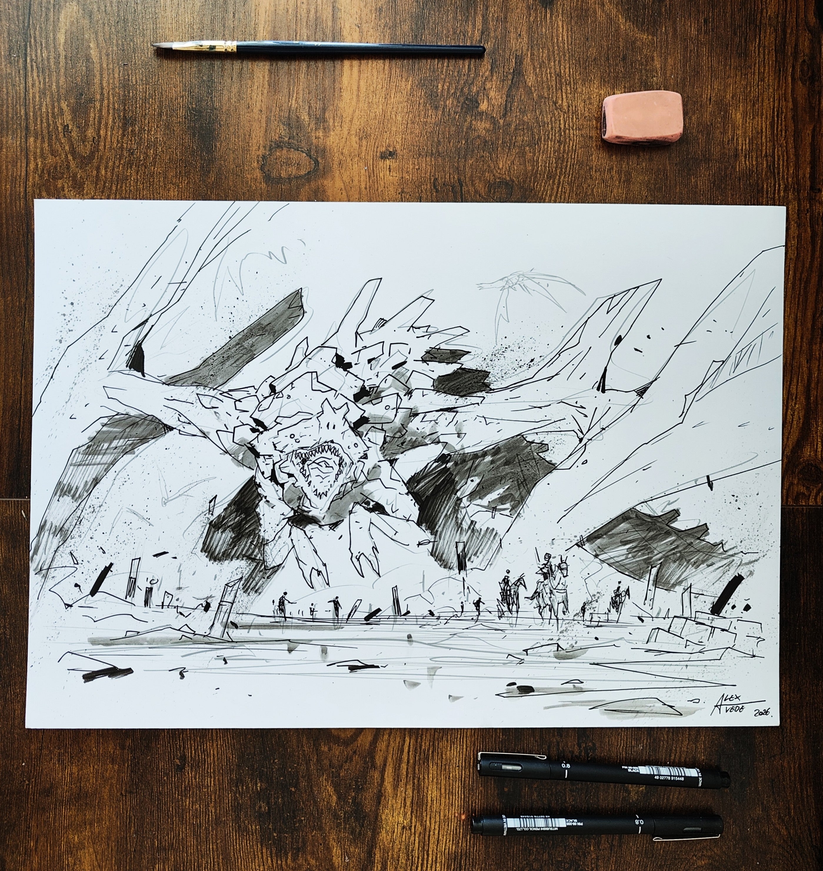 Desert Dragon-Original artwork