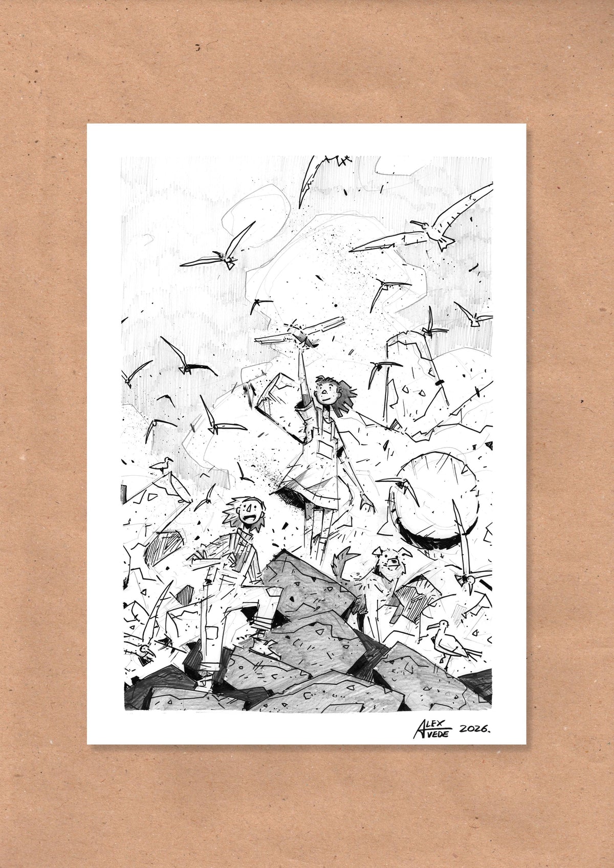 CLOUDS OF FIRE-DAY 11-ORIGINAL ARTWORK