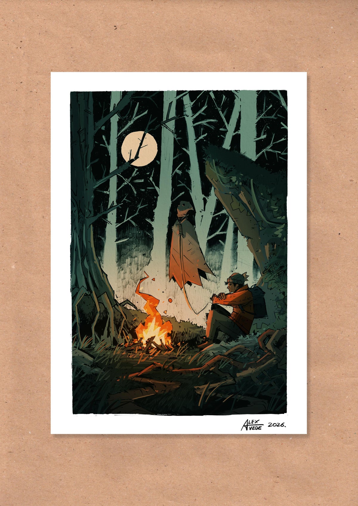GHOST FIREPLACE PRINT